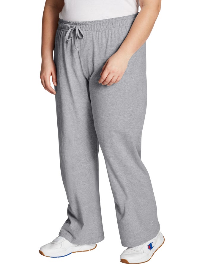 Champion Womens Pants NZ - Plus Classic Jersey Grey ( 4590-FPOAN )